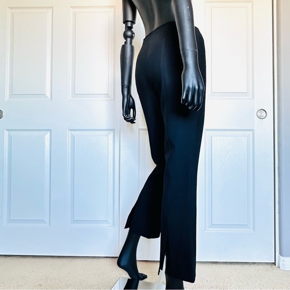 NWT Cinq a Sept Slit Pants Black Mina Stretch Zipper Side Cropped Size 2 $325 - Picture 6 of 15